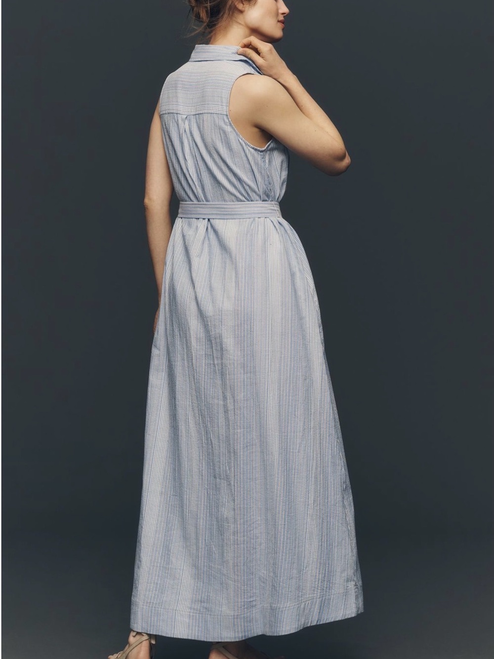 NWT! Maeve Mona cotton maxi shirt dress - Picture 2 of 9